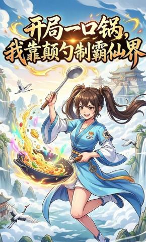 短剧《开局一口锅，我靠颠勺制霸仙界》海报