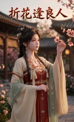 短剧《折花逢良人》海报