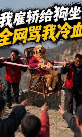 短剧《我雇轿给狗坐，全网骂我冷血》海报