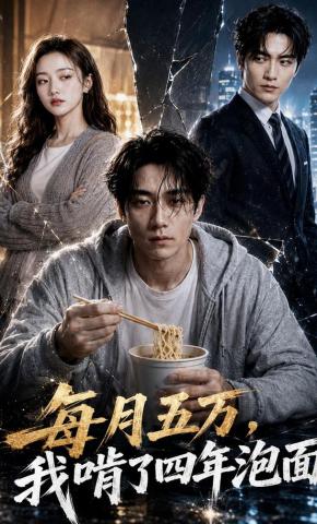 短剧《每月五万，我啃了四年泡面》海报
