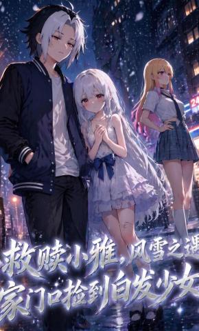短剧《救赎小雅，风雪之遇家门口捡到白发少女》海报