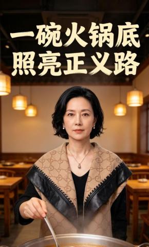 短剧《一碗火锅底，照亮正义路》海报
