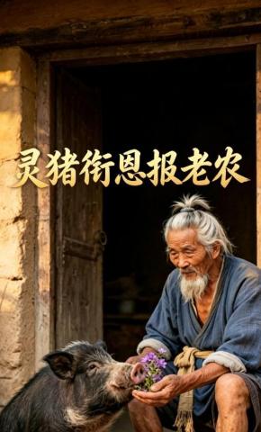 短剧《灵猪衔恩报老农》海报