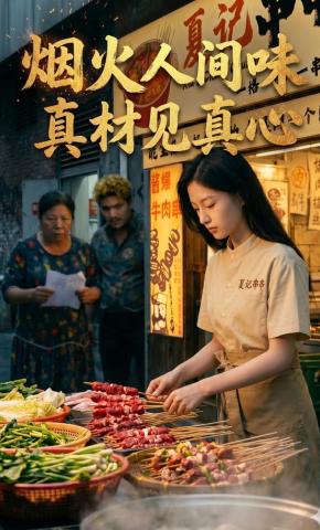 短剧《烟火人间味，真材见真心》海报