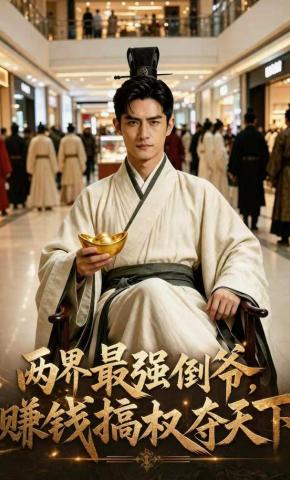 短剧《两界最强倒爷，赚钱搞权夺天下》海报