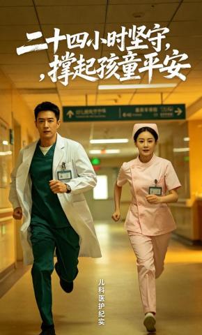 短剧《二十四小时坚守，撑起孩童平安》海报