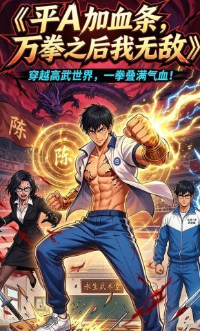 短剧《平A加血条，万拳之后我无敌》海报