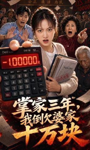短剧《掌家三年，我倒欠婆家十万块》海报