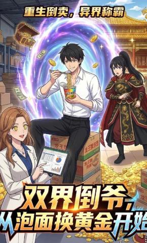 短剧《双界倒爷，从泡面换黄金开始》海报