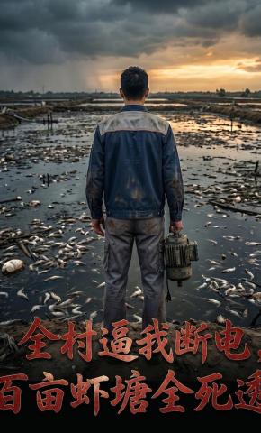 短剧《全村逼我断电，百亩虾塘全死透》海报
