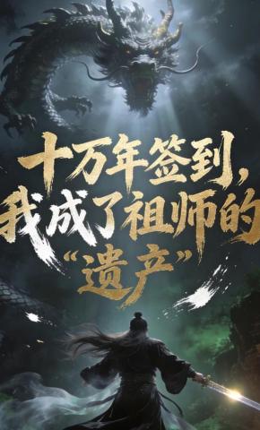 短剧《十万年签到，我成了祖师的“遗产”》海报
