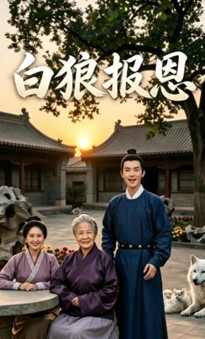 短剧《白狼报恩》海报