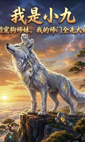 短剧《我是小九团宠狗师妹，我的师门全是大妖》海报