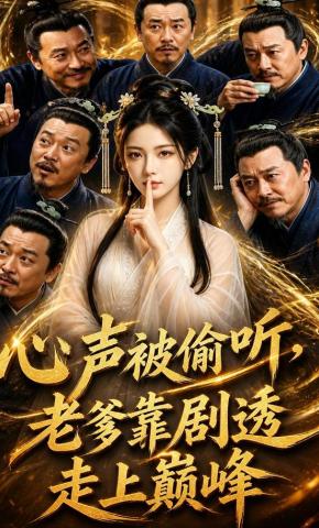 短剧《心声被偷听，老爹靠剧透走上巅峰》海报