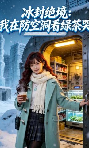 短剧《冰封绝境：我在防空洞看绿茶哭》海报