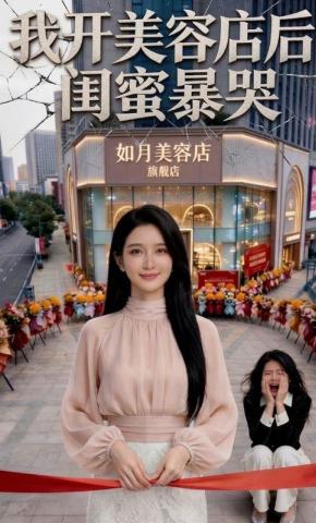 短剧《我开美容店后，闺蜜暴哭》海报