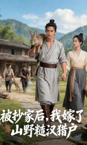 短剧《被抄家后，我嫁了山野糙汉猎户》海报
