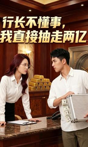短剧《行长不懂事，我直接抽走两亿》海报