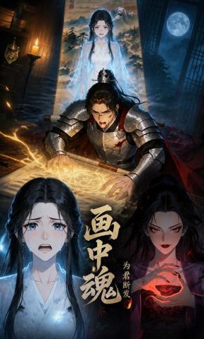 短剧《画中魂：为君断发》海报
