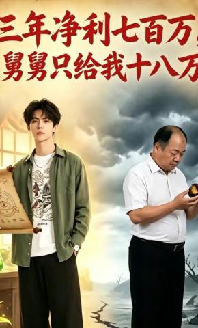 短剧《三年净利七百万，舅舅只给我十八万》海报