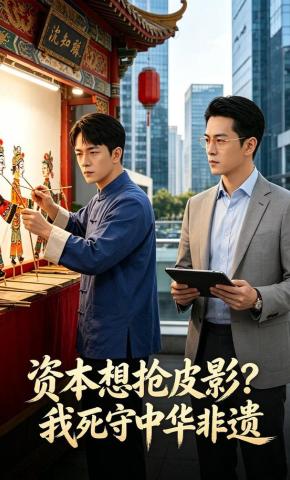 短剧《资本想抢皮影？我死守中华非遗》海报