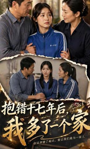 短剧《抱错十七年后，我多了一个家》海报