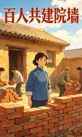 短剧《百人共建院墙》海报