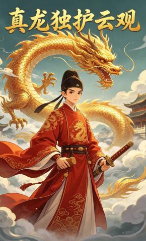 短剧《真龙独护云观》海报