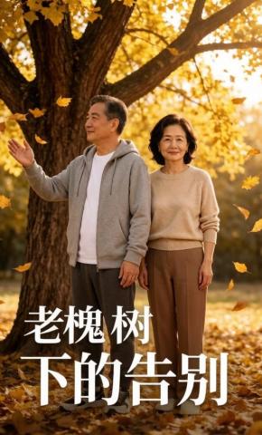 短剧《老槐树下的告别》海报