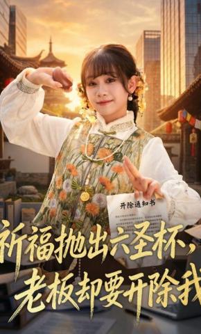 短剧《祈福抛出六圣杯，老板却要开除我》海报