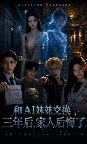 短剧《和AI妹妹交换三年后，家人后悔了》海报