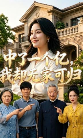 短剧《中了一个亿，我却无家可归》海报