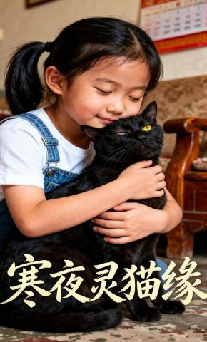 短剧《寒夜灵猫缘》海报
