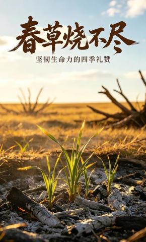 短剧《春草烧不尽》海报