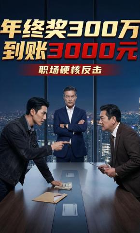 短剧《年终奖300万到账3000元》海报