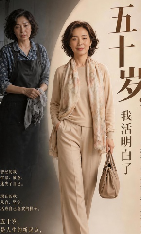 短剧《五十岁我活明白了》海报