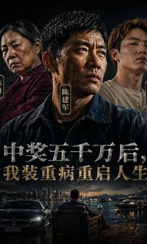 短剧《中奖五千万后，我装重病重启人生》海报