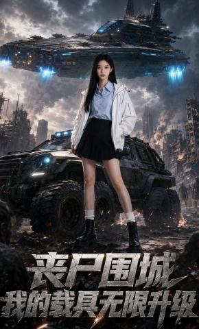 短剧《丧尸围城，我的载具无限升级》海报
