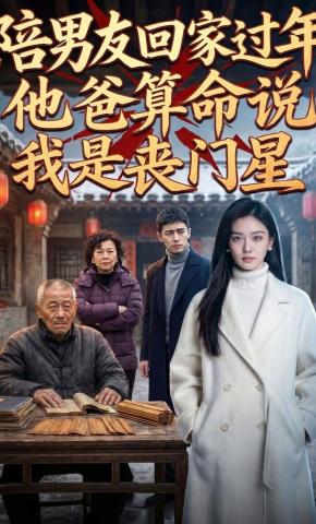 短剧《陪男友回家过年，他爸算命说我是丧门星》海报