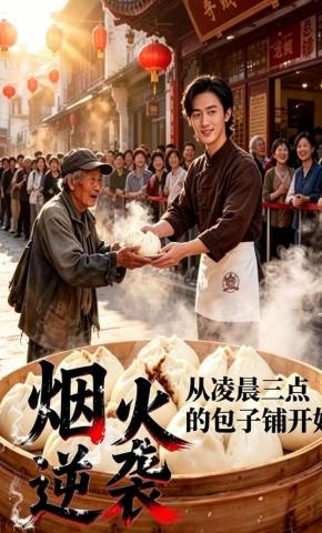 短剧《烟火逆袭：从凌晨三点的包子铺开始》海报