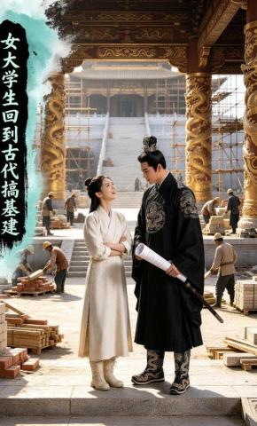 短剧《女大学生回到古代搞基建》海报