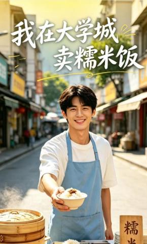 短剧《我在大学城卖糯米饭》海报