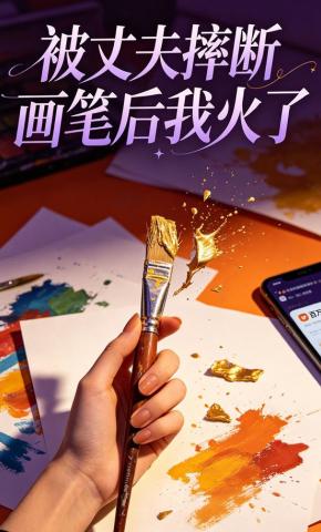 短剧《被丈夫摔断画笔后我火了》海报