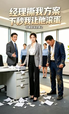 短剧《经理撕我方案，下秒我让他滚蛋》海报