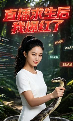 短剧《直播求生后我爆红了》海报