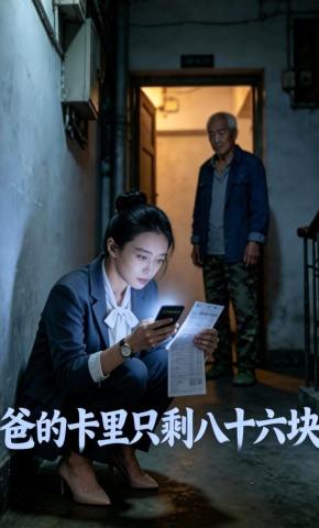 短剧《爸的卡里只剩八十六块》海报