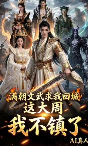 短剧《满朝文武求我回城，这大周我不镇了AI真人》海报