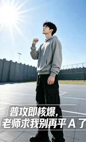 短剧《普攻即核爆，老师求我别再平A了》海报
