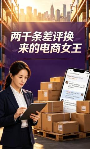 短剧《两千条差评换来的电商女王》海报