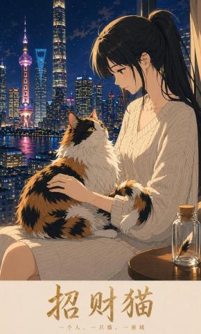 短剧《招财猫》海报